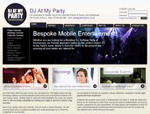 Tablet Screenshot of djatmyparty.co.uk